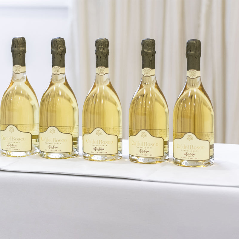 Cuvee Prestige Coffret vertical Franciacorta Docg Ca Del Bosco set de 9 bouteilles