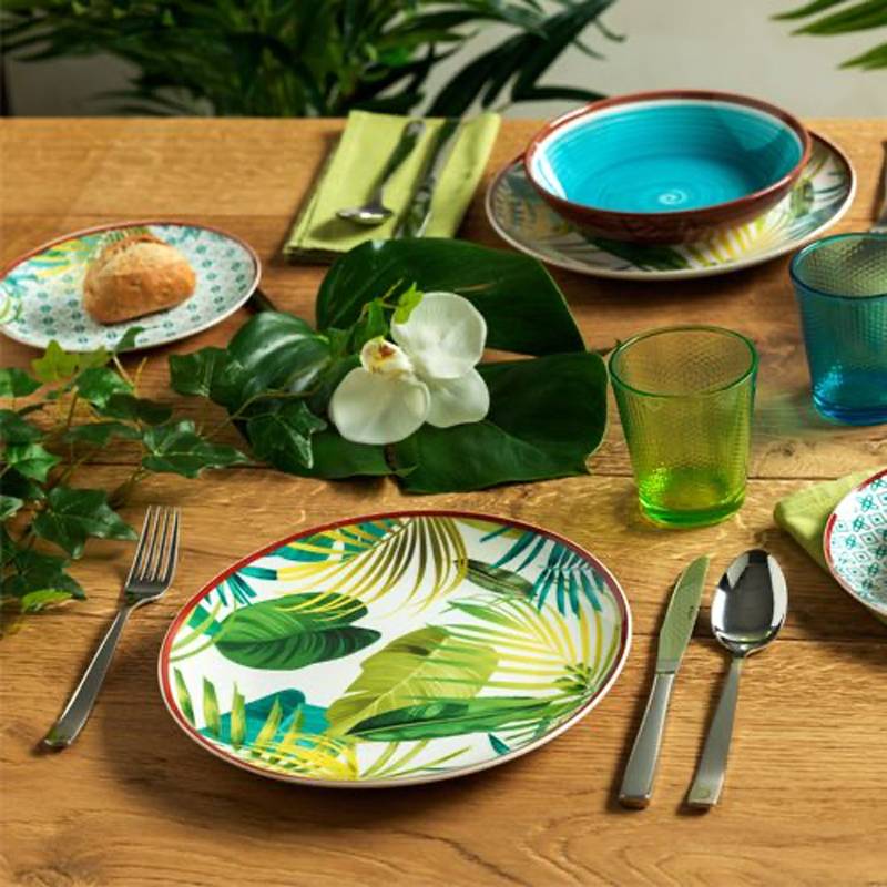 Tognana Metropolis Jungle Vajilla En Porcelana Set 18 Piezas