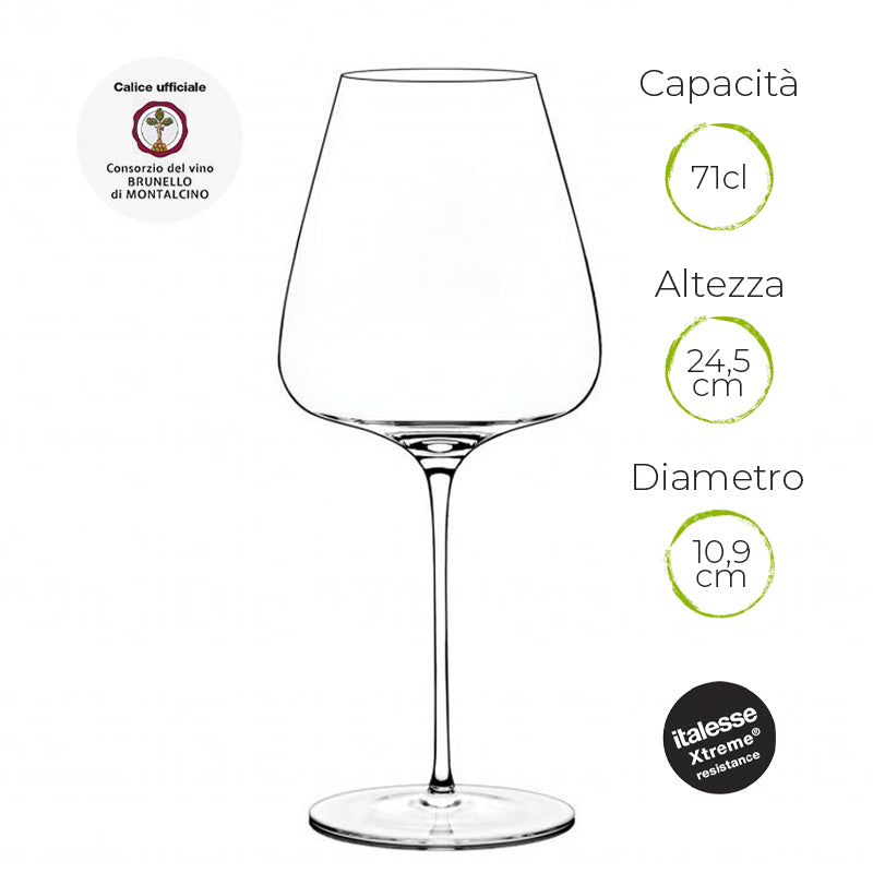 71 Cl Italesse T Made 70 Copa Vino Tinto En Vidrio Set de 2 Piezas