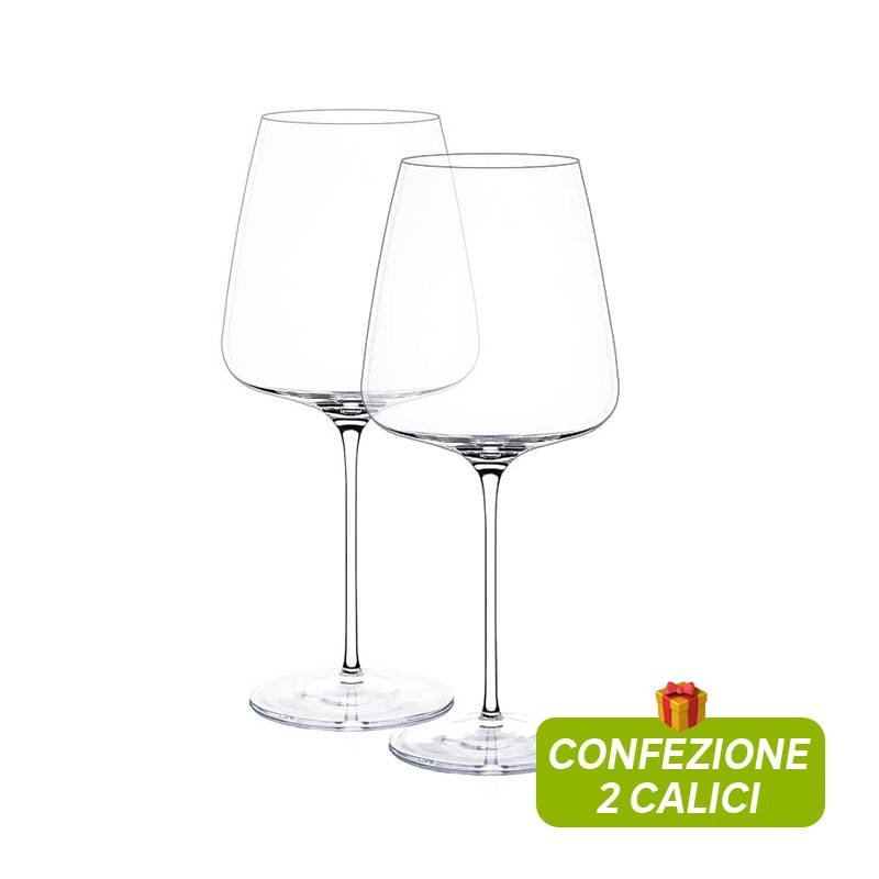 79 Cl Italesse Etoile Noir Xtreme Copa de vino tinto de vidrio Set de 2 piezas