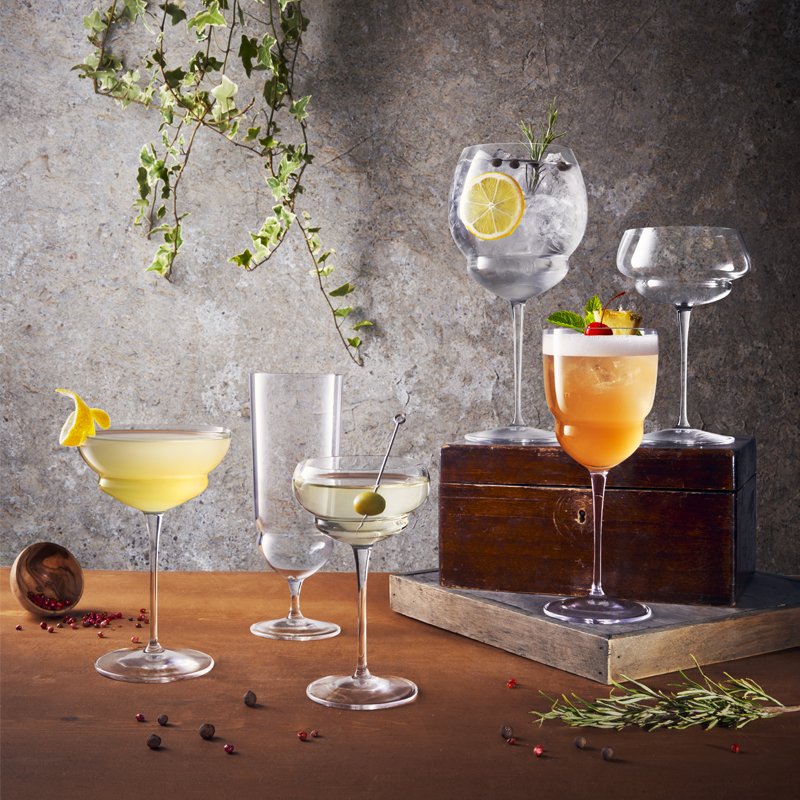 80 Cl Bormioli Luigi Backdoor 20S Copa Gin Tonic De Vidrio Set de 6 Pzas