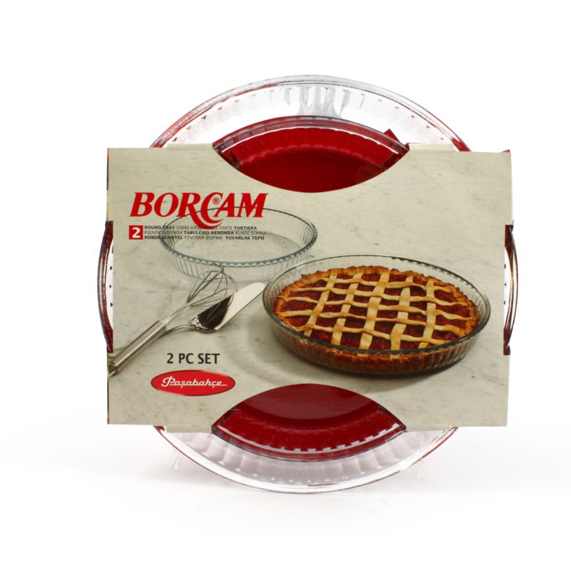 Pasabahce Borcam Set Runde Kuchenformen Aus Borosilikatglas Set 2 Stück