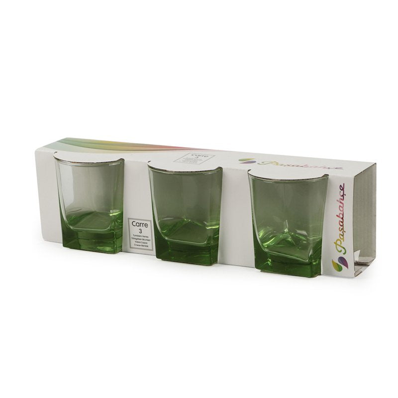 31 Cl Pasabahce Carre Water Glass in Glass Set 3 Pcs