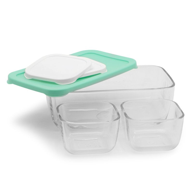 Pasabahce Combo Set Recipientes Herméticos para Alimentos En Vidrio Set 3 piezas