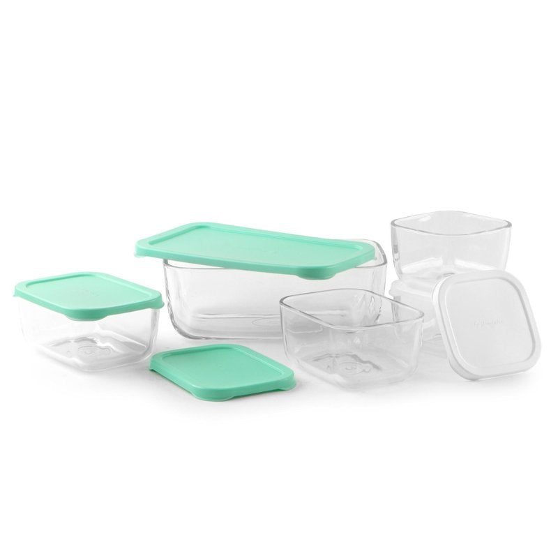 Pasabahce Combo Set Recipientes Herméticos para Alimentos En Vidrio Set 5 piezas