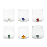 44 Cl Zafferano Bilia Gekleurd Bilia Waterglas in Borosilicaatglas - Set van 6 Stuks