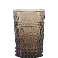 27 Cl Zafferano Provenzale Romantic Embossed Water Glass in Glass Set of 6 Pieces