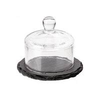 10 5 Cm Aps Presentatiebord In Leisteen Met Glazen Cloche