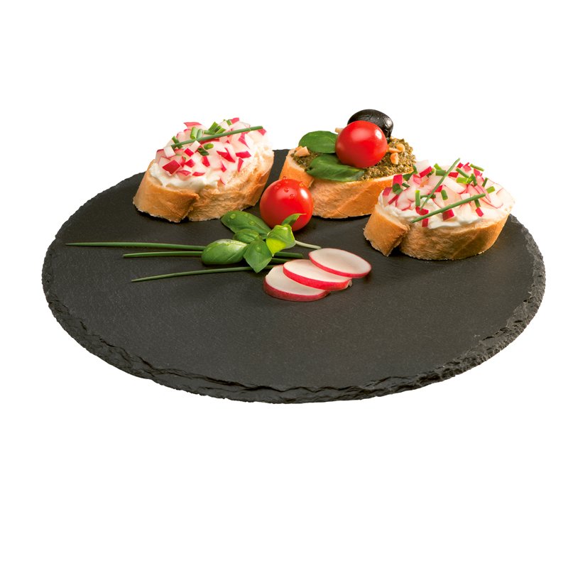 33 Cm Aps Round Serving Platter in Slate