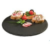 38 Cm Aps Round Serving Tray Plate in Slate