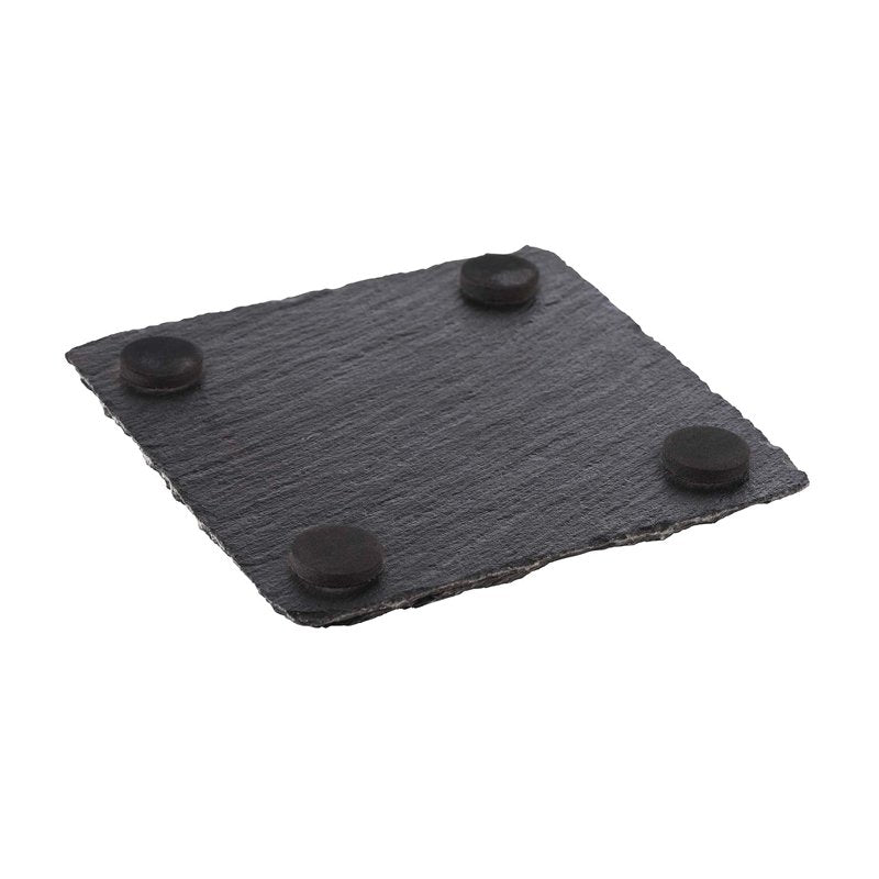 10X10 Cm Aps Sous-Verres En Ardoise Set 4 Pcs