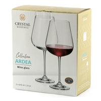 67 Cl Crystalex Bohemia Ardea Verre à Vin Rouge En Verre Set de 2 Pcs