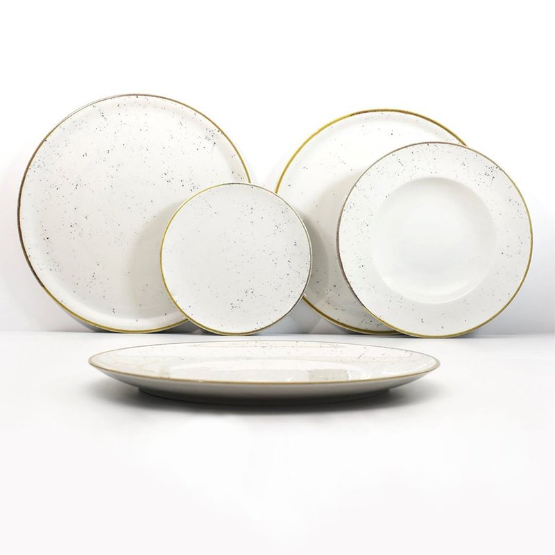 31 Cm Saturnia Stains Pizzabord in Porselein Set 6 St