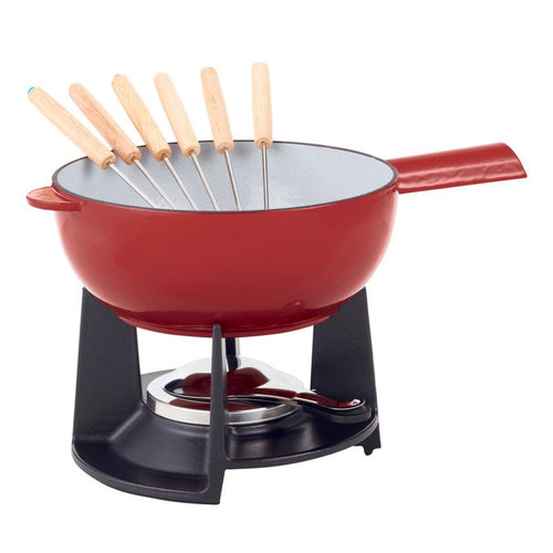 1 8 L Ilsa Normandie Fondue Set For 6 People In Cast Iron