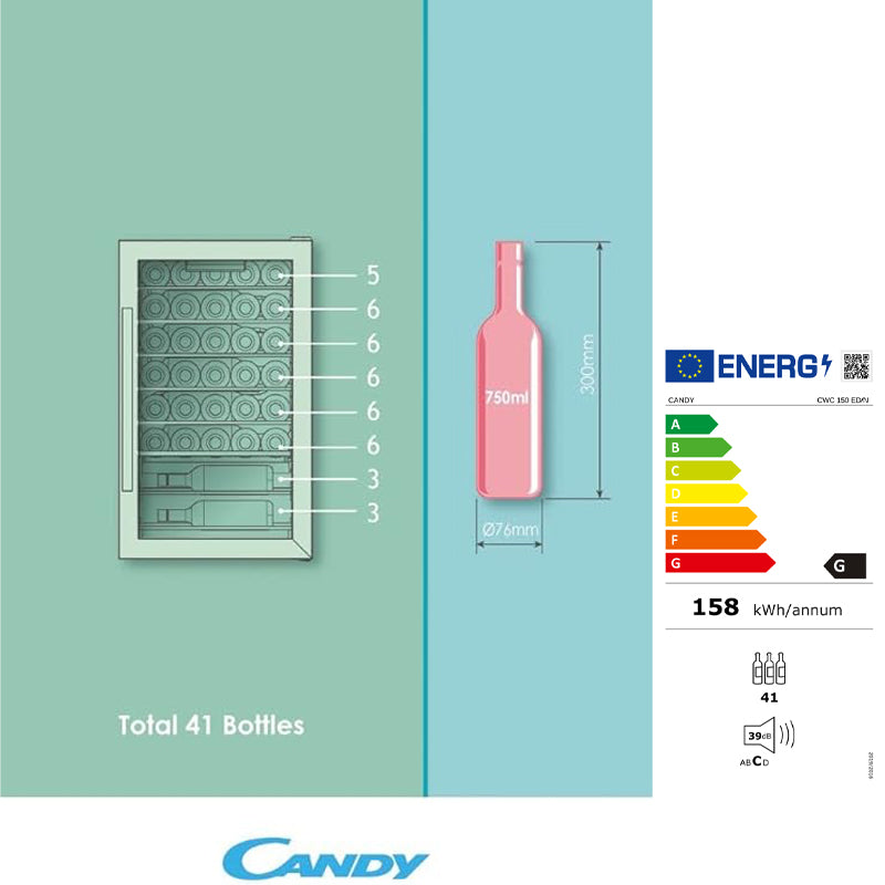 55 X 49 X H 84 5 Cm Candy Divino Cantinetta Portabottiglie 41 Bottiglie In Legno