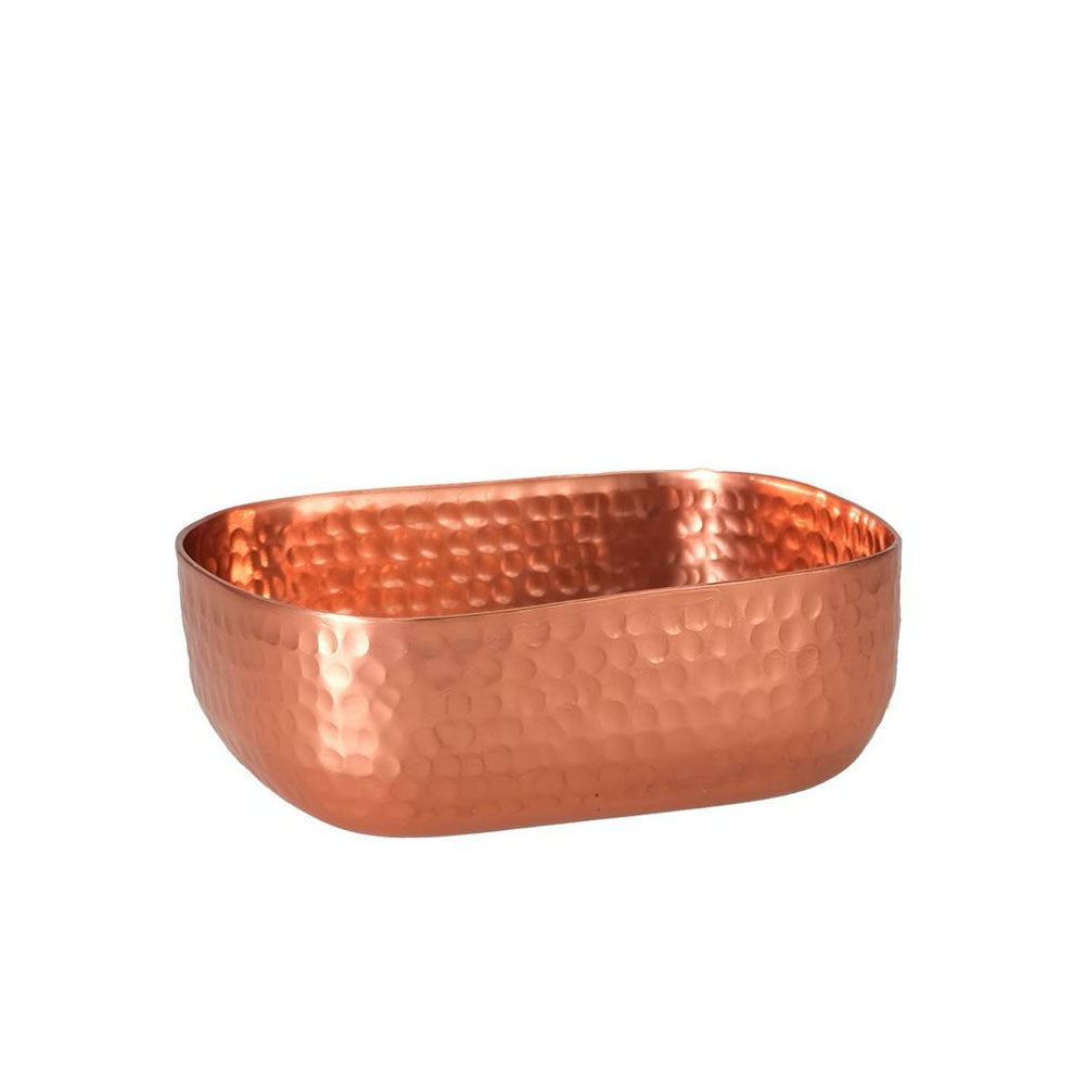 15.5x12 cm - Portofino broodmand van gehamerd aluminium