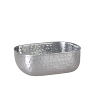 15.5x12 cm - Portofino broodmand van gehamerd aluminium