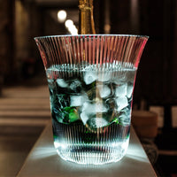 22 7 X H 24Cm Italesse Plaza Secchiello Champagne Per 1 Bottiglia In Acrilico Con Base Led