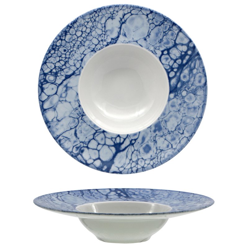 27 5 Cm Saturnia Bubble Plato Hondo En Porcelana Set 6 piezas