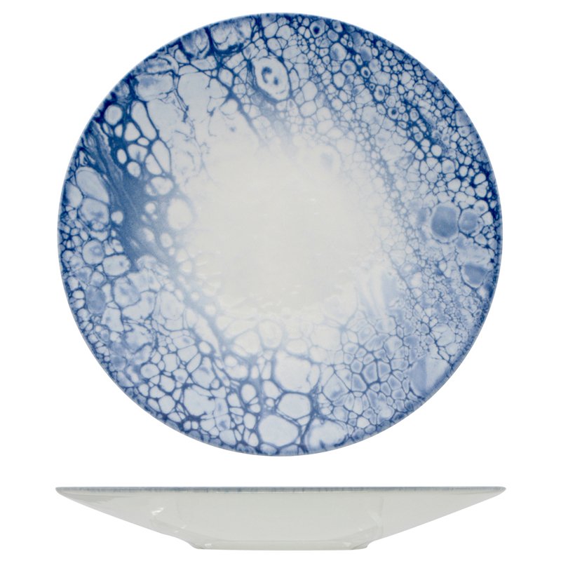 28 Cm Saturnia Bubble Assiette Creuse En Porcelaine Set 6 pièces