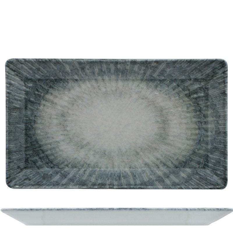 29X17 5 Cm Saturnia Space Plat de Service Rectangulaire En Porcelaine Set 6 pièces