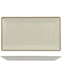 29X17 5 Cm Saturnia Vortex Plat de Service Rectangulaire en Porcelaine Set 6 Pcs