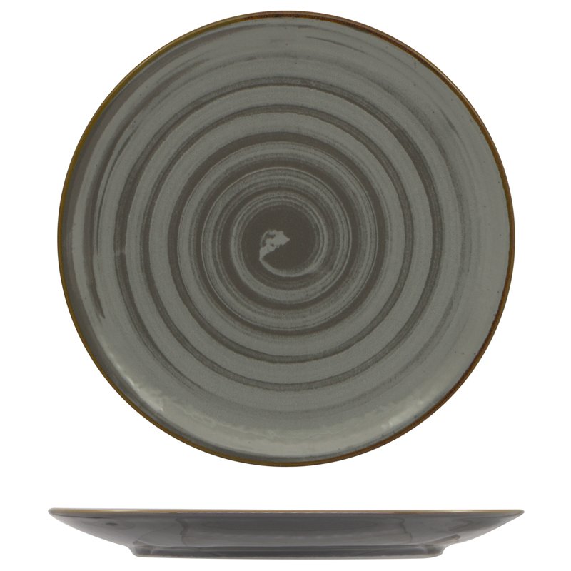 28 Cm Saturnia Vortex Plato llano de porcelana Set de 6 pz