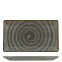 26X15 Cm Saturnia Vortex Rectangular Serving Tray In Porcelain Set 10 Pcs
