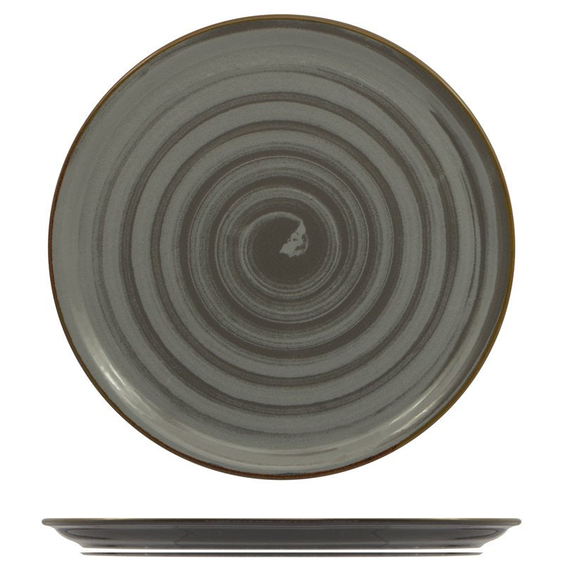 33 Cm Saturnia Vortex Plato de Pizza en Porcelana Set 6 Pzs