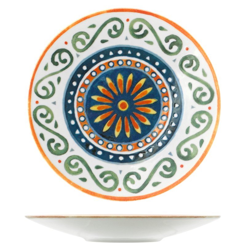 31 Cm Saturnia Capri Assiette plate en porcelaine Set 4 pièces