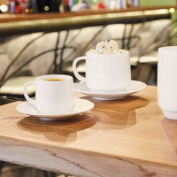 15.5 cm Arcoroc Intensity cappuccino cup saucer in opal glass