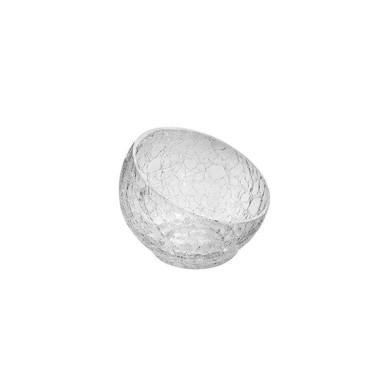 9 5 Cm Crackle Copa de Postre Satinada en Vidrio Set de 6 Piezas