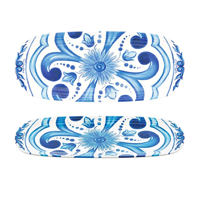 39 5X16 Cm Guzzini Blues Bandeja de servicio rectangular en melamina Set 2 piezas