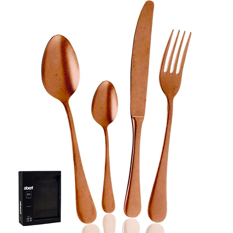 Abert Matisse Service de Couverts en Acier Inoxydable - Lot de 24 Pcs