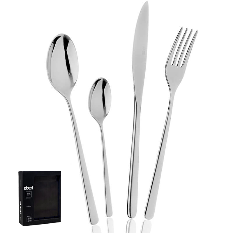 Abert Stilo Servicio de Cubiertos en Acero Inoxidable - Set de 24 Pzs