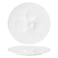 31 2X30 7 Cm Essentia Magnesium Moon Plato de Presentación Irregular en Porcelana Set 2 Pzs