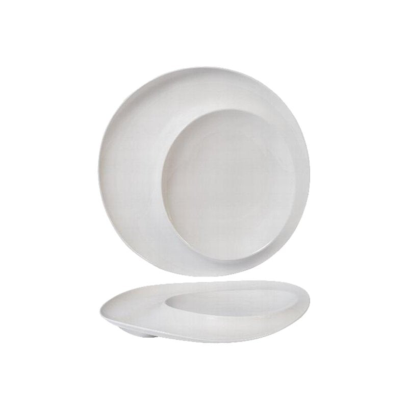 25 5 Cm Essentia Magnesium Eclipse Plato de presentación redondo en porcelana Set 2 Pzss