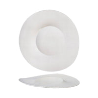 26 5 Cm Essentia Magnesium Orbit Round Presentation Plate In Porcelain Set 2 Pcs