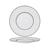29 Cm Essentia Ligne Noir Assiette Plate en Porcelaine Set 6 Pcs