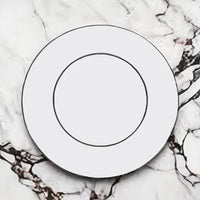 29 Cm Essentia Ligne Noir Assiette Plate en Porcelaine Set 6 Pcs
