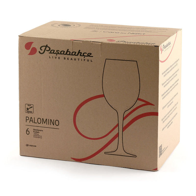 44 5 Cl Pasabahce Palomino Rotweinglas aus Sicherheitsglas - Set mit 6 Stück