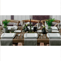 30X22 Cm Gural Porselen Napoli Plat de Service Rectangulaire en Porcelaine