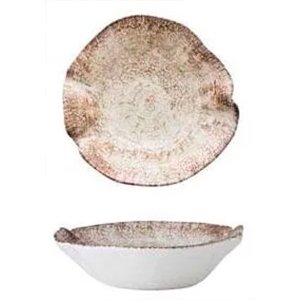 21 Cm Effet Bois Assiette Creuse En Porcelaine Set 6 Pcs