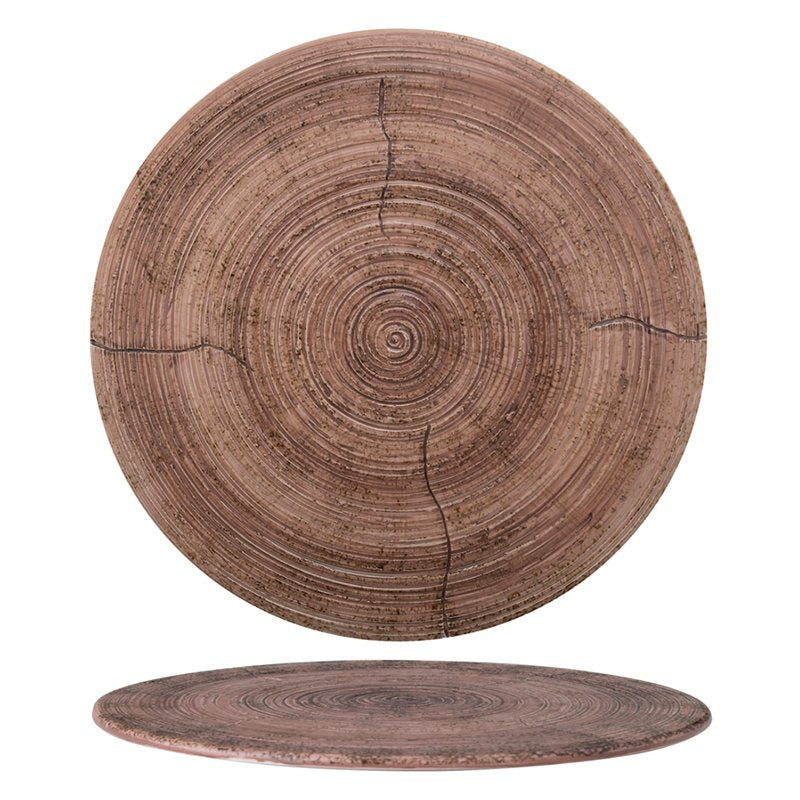 29 5 Cm Tabla de Cortar Redonda En Porcelana Efecto Madera Set 3 piezas