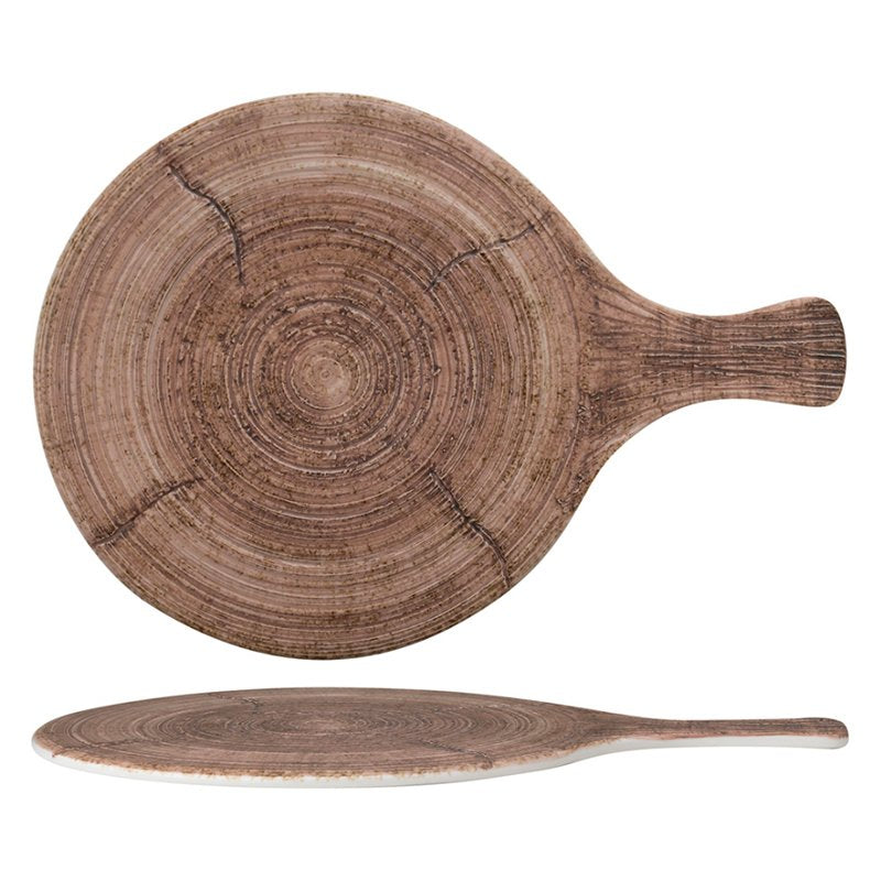 24 5 Cm Round Chopping Board In Porcelain Wood Effect Set 4 pcs