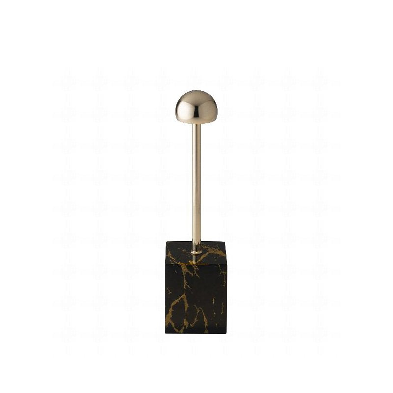 Essentia Leonardo In Between Tafellamp in staal met zwart marmerlook voet