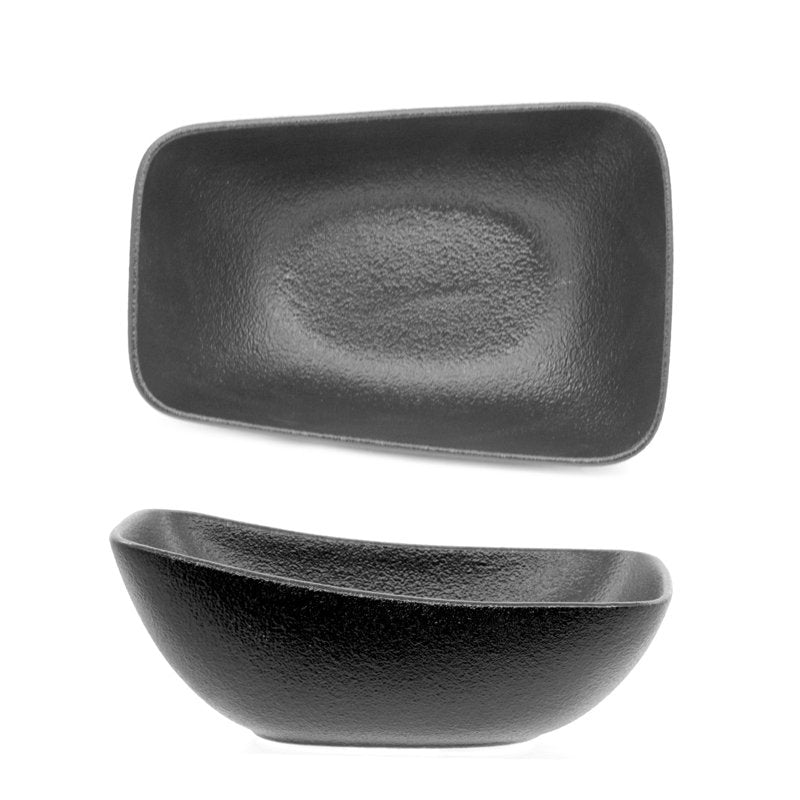 Ariane Black Dazzle Copa rectangular de porcelana Set de 6 pz