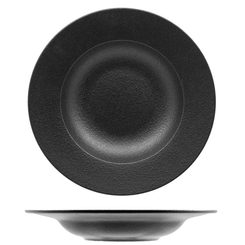 26 Cm Ariane Black Dazzle Deep Plate In Porcelain Set 6 Pcs