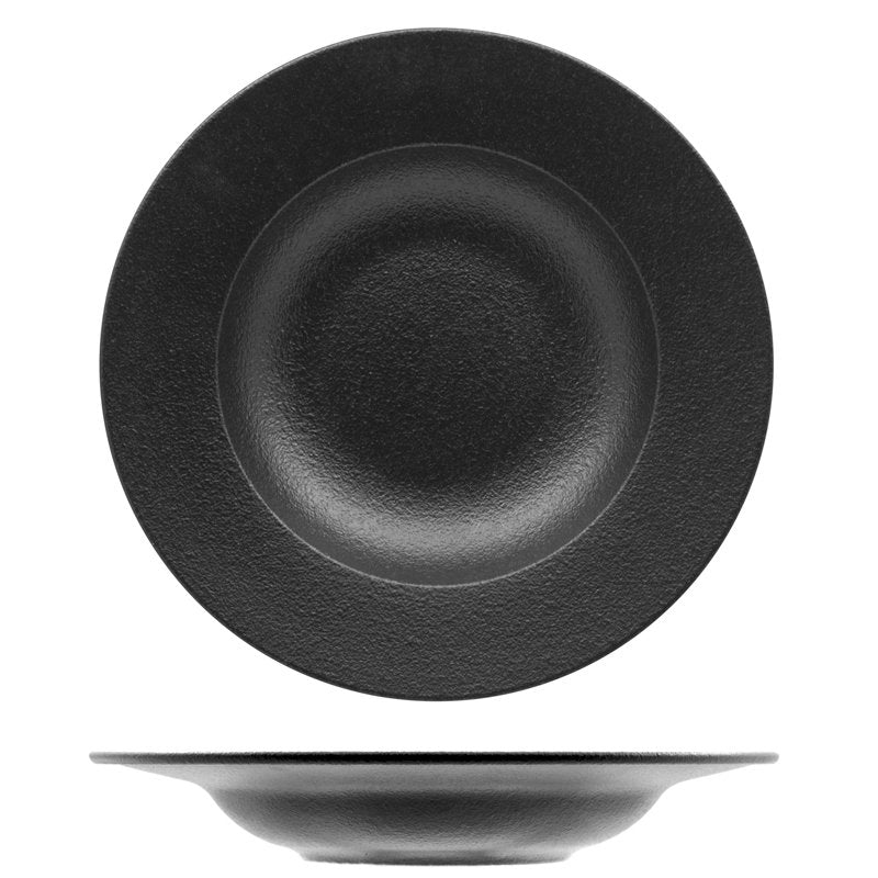 26 Cm Ariane Black Dazzle Assiette creuse en porcelaine Set 6 Pcs