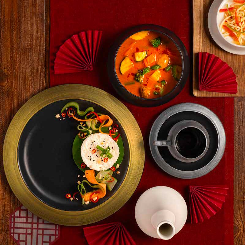 31 Cm Ariane Kama Plato Llano De Porcelana Set 6 Pz